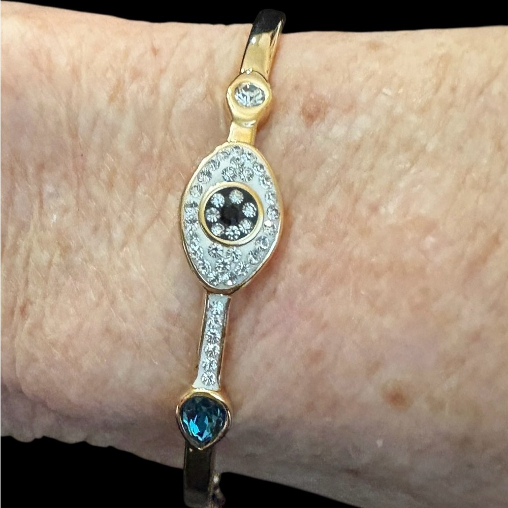 Elegant 18K‎ Gold Filled and Silver Women's Bracelet